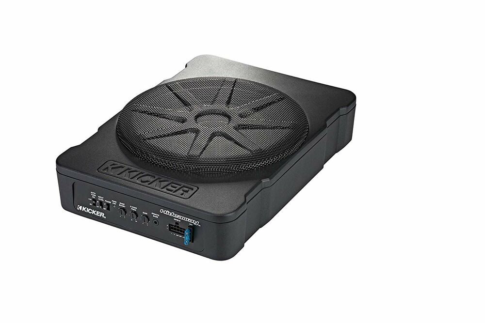 Kicker Hideaway 10" compact powered subwoofer with 180-watt