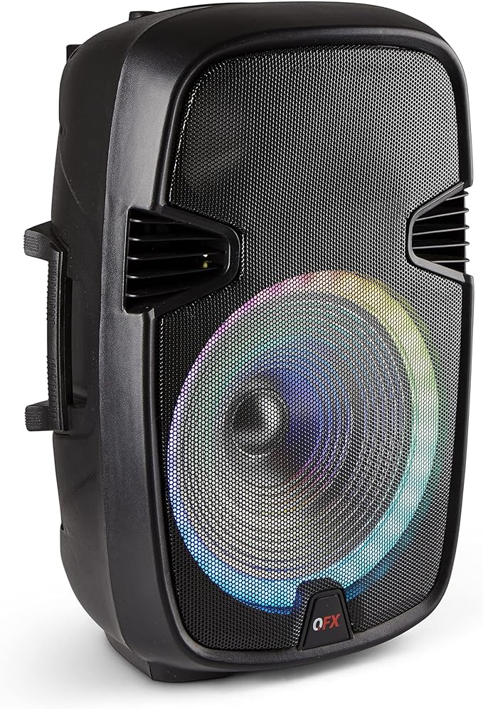 QFX RADIO BOCINA AMPLI 15" FM/BT/ LED LIGHTS