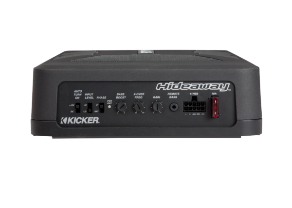 Kicker Hideaway compact powered subwoofer: 150 watts and an 8" sub