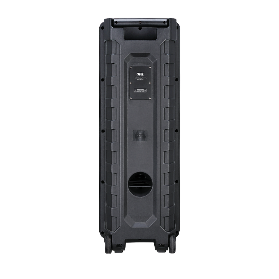 QFX DUAL 12†BLUETOOTH RECHARGEABLE SPEAKER WITH LED PARTY LIGHTS