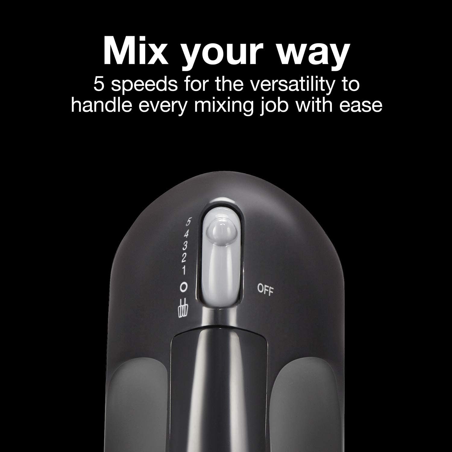 Proctor Silex Easy Mix 100W Hand Mixer - Black