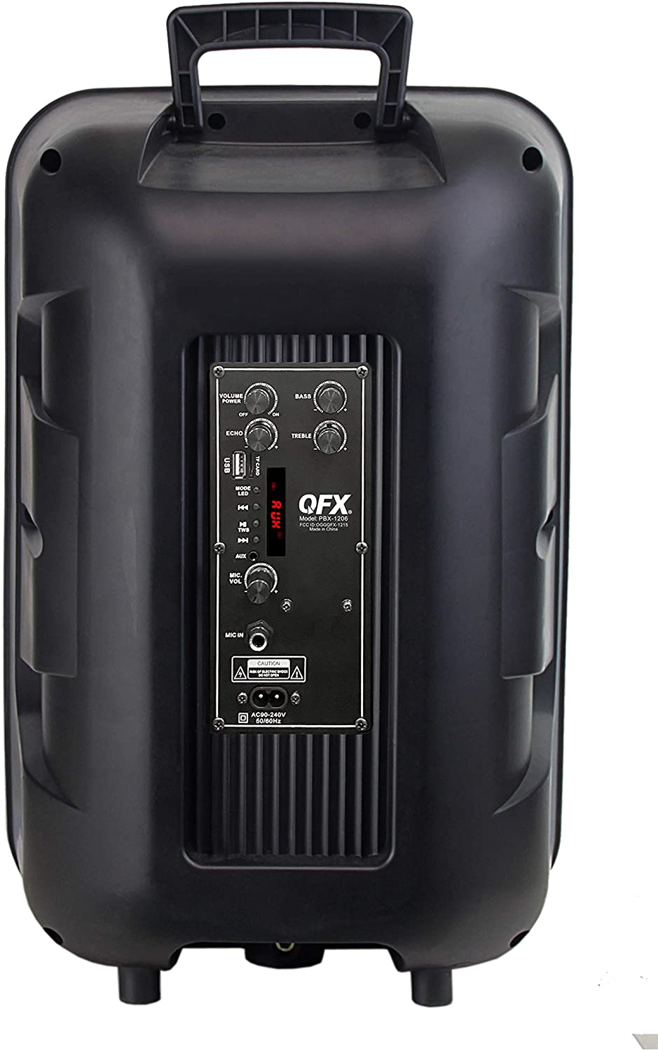 QFX PBX-1206 Rechargeable Party Sound System, Black