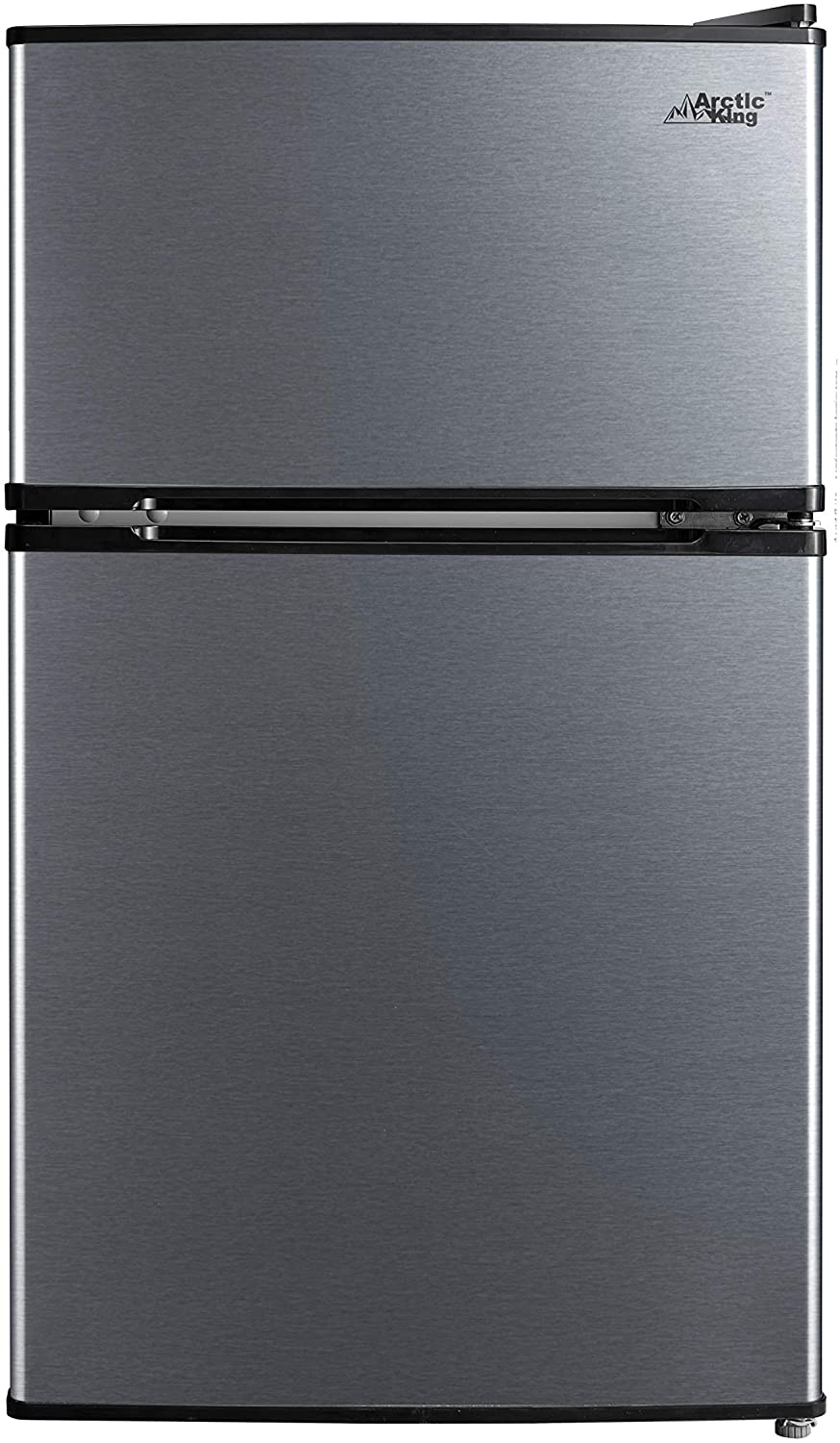 Arctic King 3.2 Cu ft Two Door Mini Fridge with Freezer - Stainless Steel