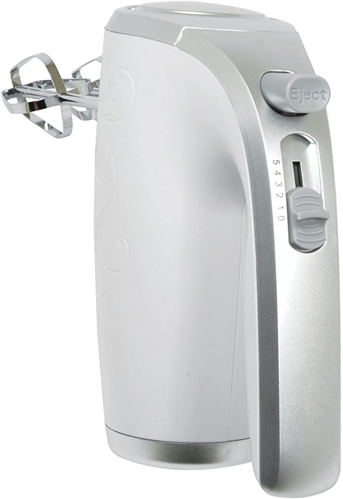 Better Chef Electric Hand Mixer - 5-Speed - Stainless Beaters & Hooks
