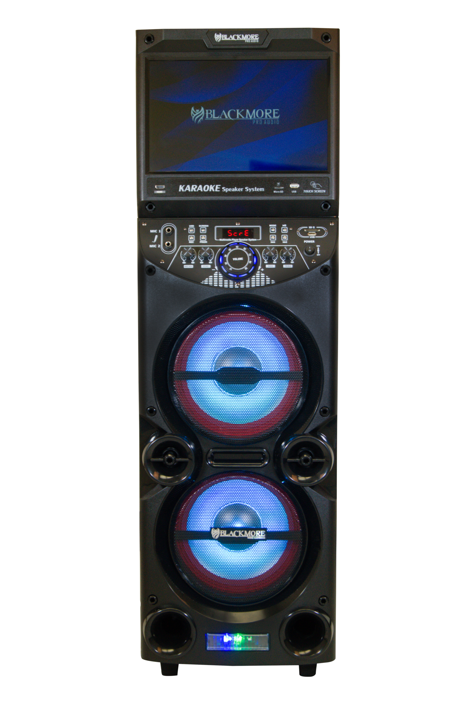 Blackmore BLS-5217BT 2x10" Karaoke Speaker System with 14" Touch screen