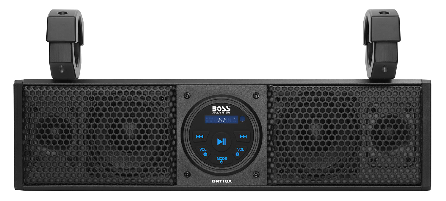 Boss Weatherproof 18" IPX5 Rated ATV/UTV Sound bar Audio System with Bluetooth - Built-in Class A/B Amplifier