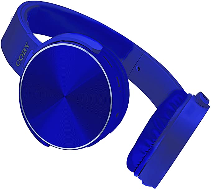 COBY Bluetooth Wireless Metal Folding Headphones Ultra-Modern Portable