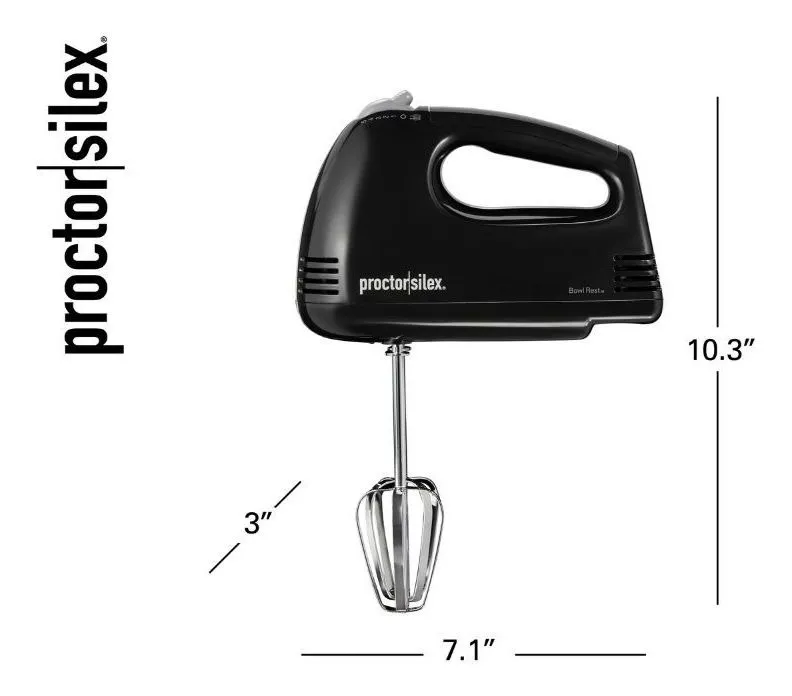 Proctor Silex Easy Mix 100W Hand Mixer - Black