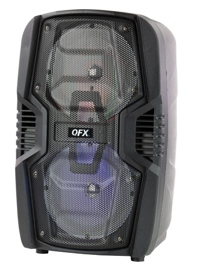 QFX PBX-268SM 2 x 6.5-Inch PA Portable Bluetooth Party Speaker USB & SD AUX