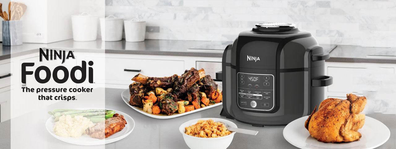 Ninja OP302 Foodi 9-in-1 Pressure, Broil, Dehydrate, Slow Cooker, Air Fryer(Refurbished)