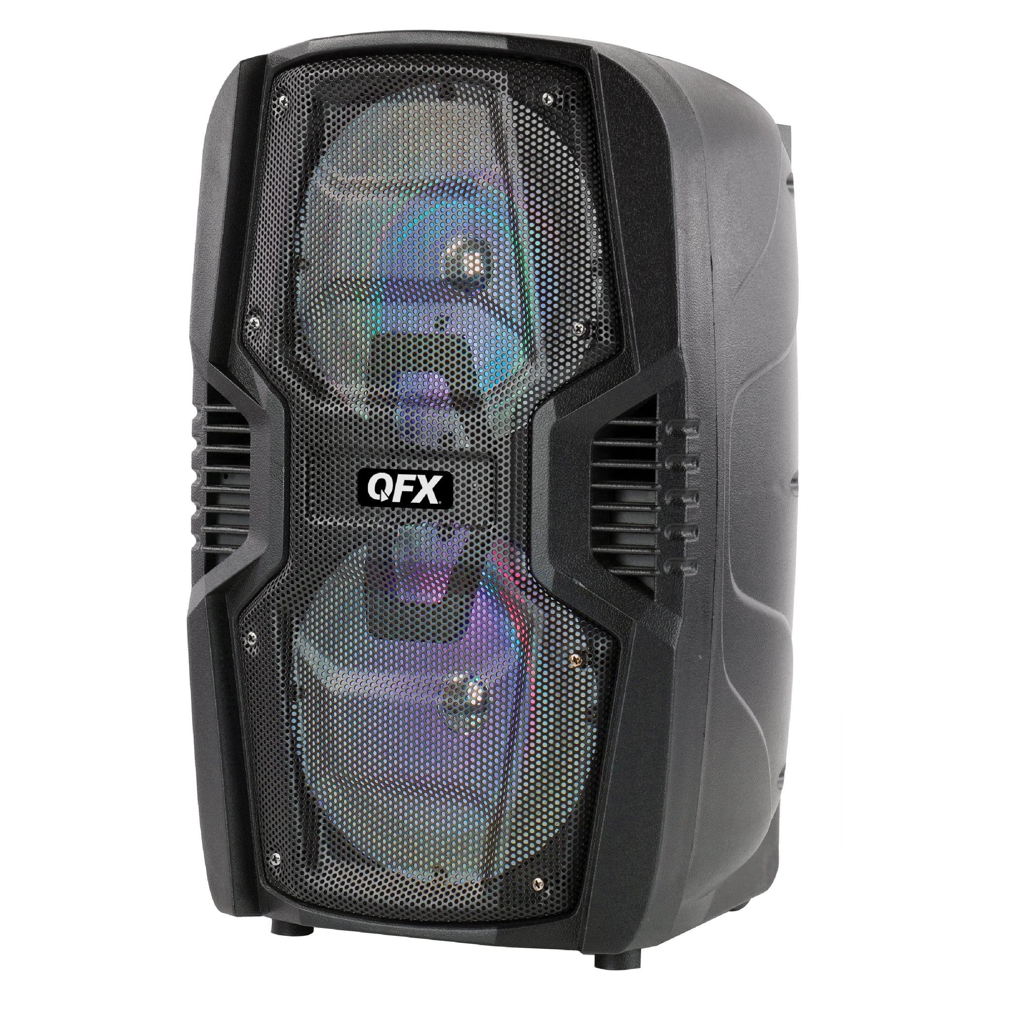 QFX PBX-268SM 2 x 6.5-Inch PA Portable Bluetooth Party Speaker USB & SD AUX