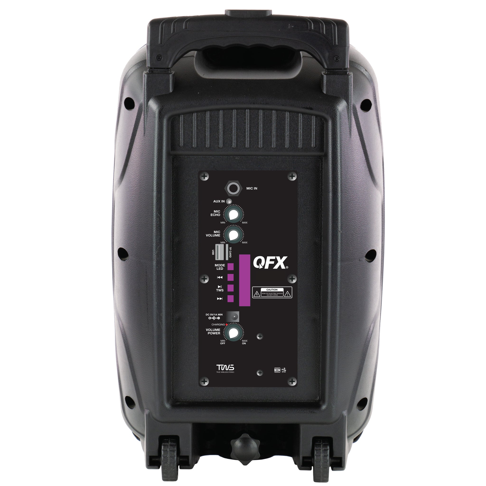 QFX PBX-268SM 2 x 6.5-Inch PA Portable Bluetooth Party Speaker USB & SD AUX