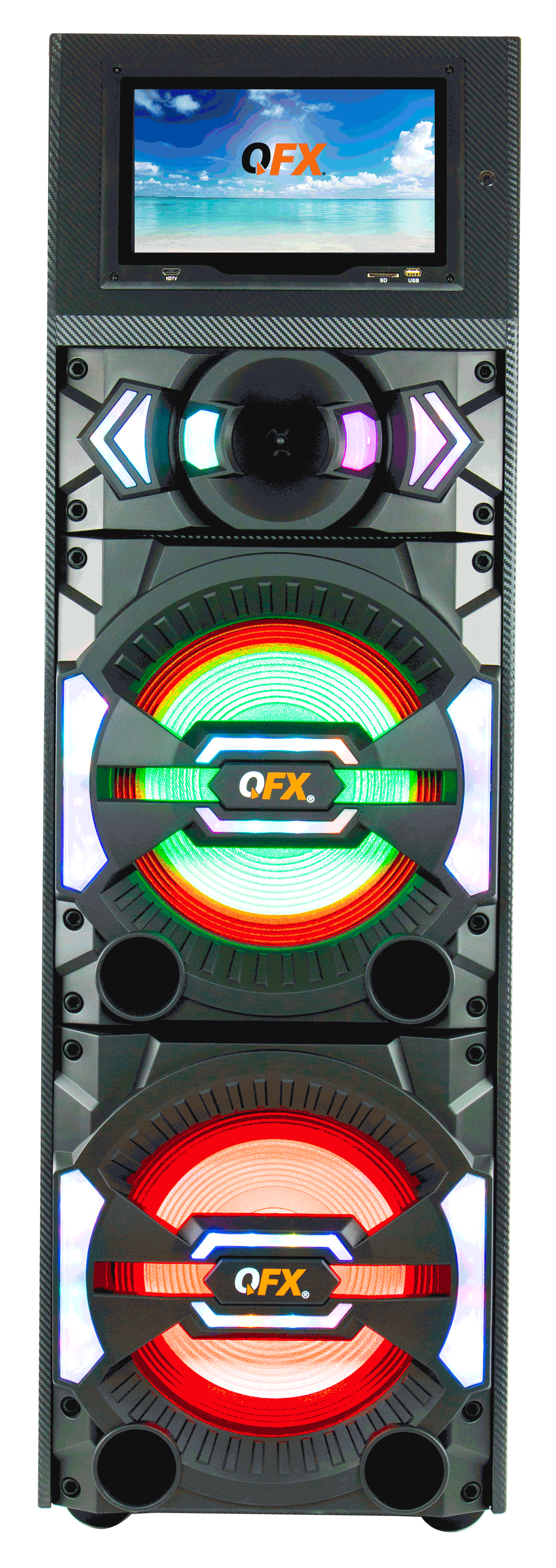 QFX 2 x 12" Speaker W/Wifi Touch Led Screen - Bluetooth