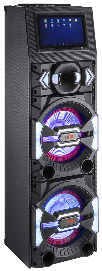 QFX 2 x 12" Speaker W/Wifi Touch Led Screen - Bluetooth