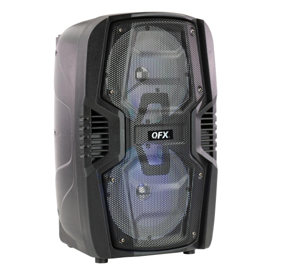 QFX PBX-268SM 2 x 6.5-Inch PA Portable Bluetooth Party Speaker USB & SD AUX