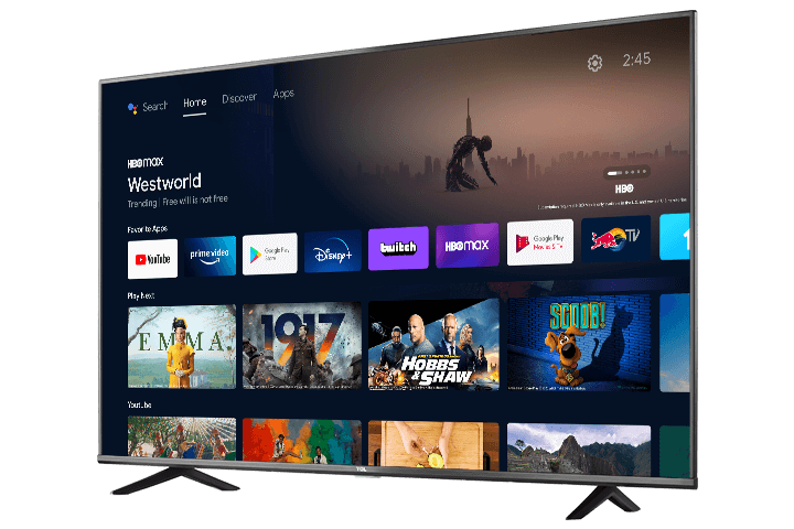 TCL 55" Smart TV Class 4-Series 4K UHD HDR LED Android w/TV Wall Mount - Tv's ONLY for delivery in San Diego and Tijuana(Refurbished)