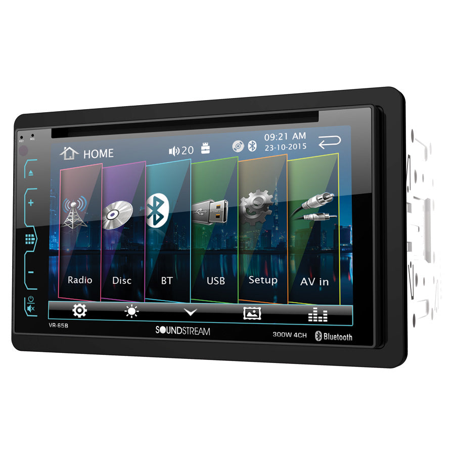 Soundstream VR-65B Stereo 6.2†Touchscreen 2-DIN BT DVD CD/MP3