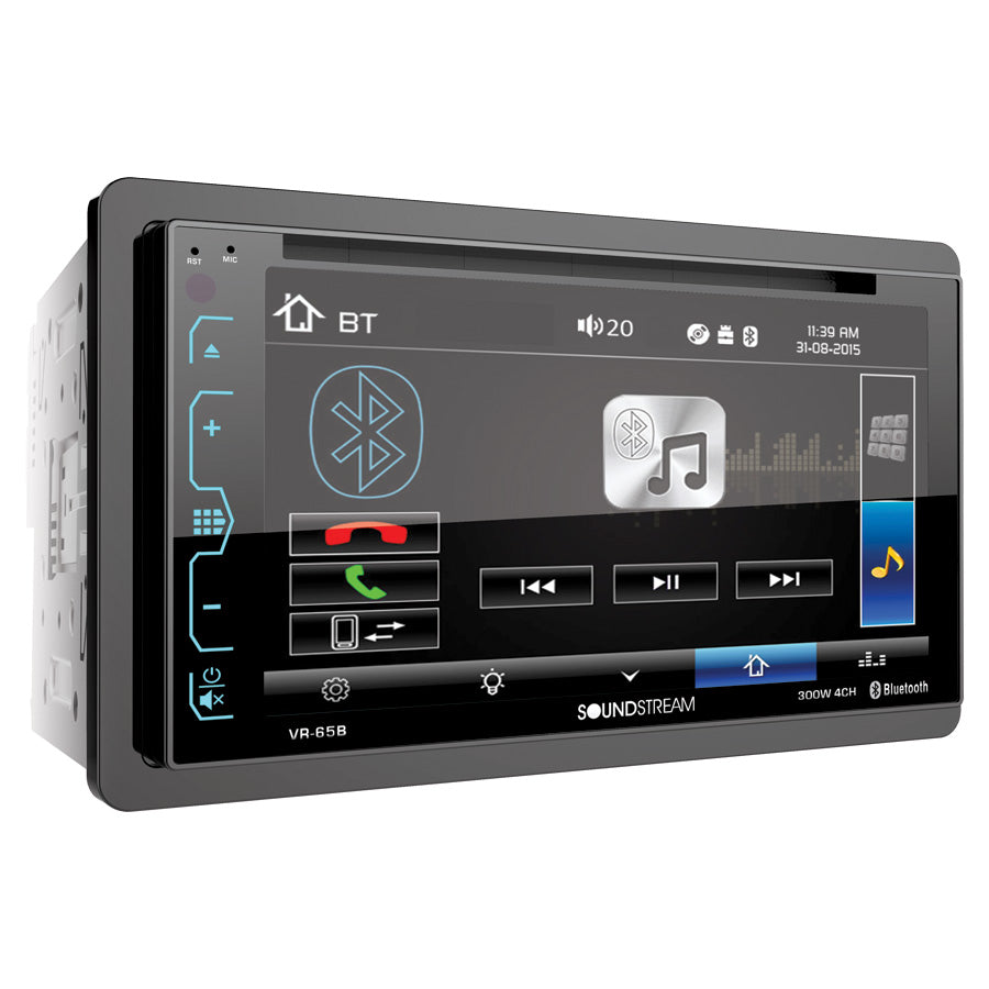 Soundstream VR-65B Stereo 6.2†Touchscreen 2-DIN BT DVD CD/MP3