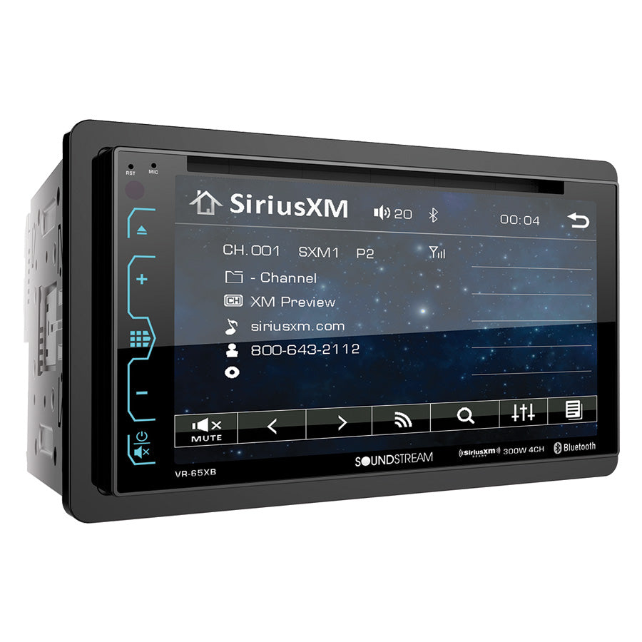 Soundstream VR-65B Stereo 6.2†Touchscreen 2-DIN BT DVD CD/MP3