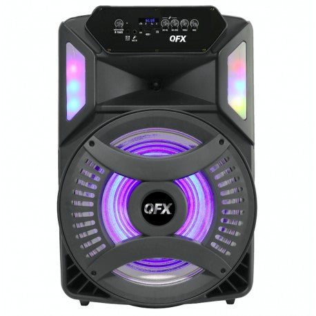 QFX RADIO BOCINA AMPLI 15" FM/BT/ LED LIGHTS