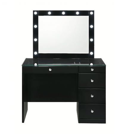 Crown Vanity con luz y banco, blanco o negro