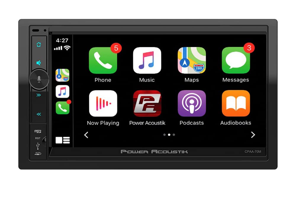 Power AcoustikÂ® - 7" Double DIN with Bluetooth, Android Auto, Apple CarPlay