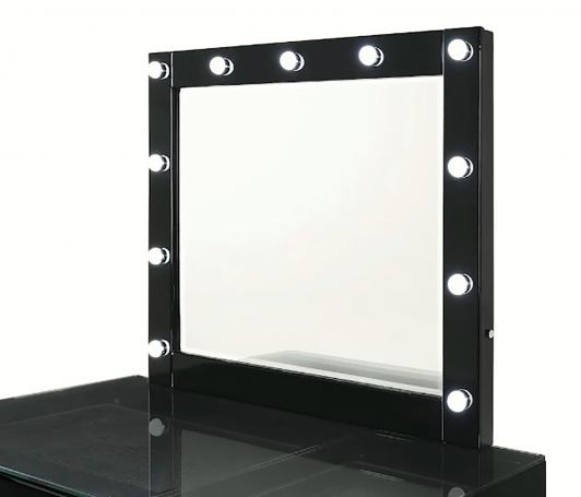 Crown Vanity con luz y banco, blanco o negro