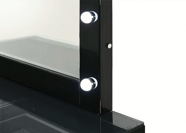 Crown Vanity con luz y banco, blanco o negro