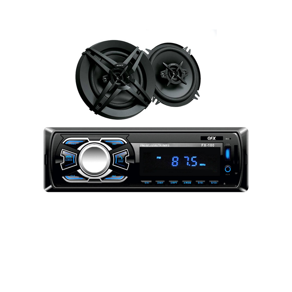 SONY Par de Bocinas y Stereo QFX USB-Bluetooth