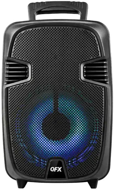 QFX 8â€ BLUETOOTH RECHARGEABLE SPEAKER WITH LED PARTY LIGHTS