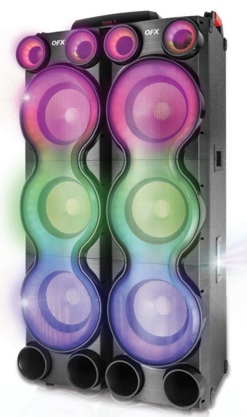 QFX 6X10â€ BLUETOOTH CABINET SPEAKER WITH LED PARTY LIGHTS