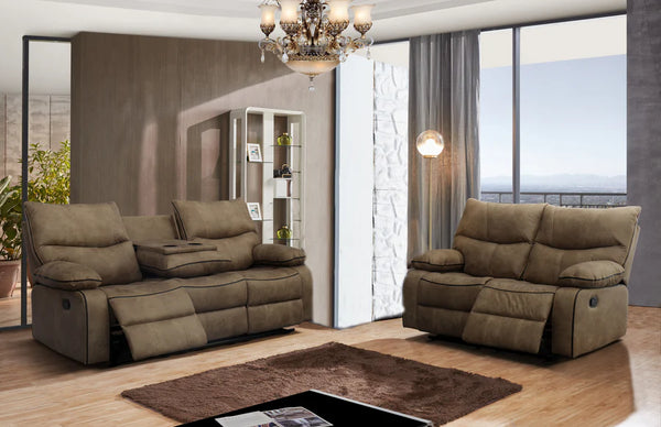 Mcfeeran sofá y loveseat con 4 reclinables