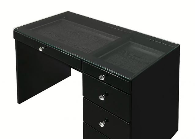 Crown Vanity con luz y banco, blanco o negro