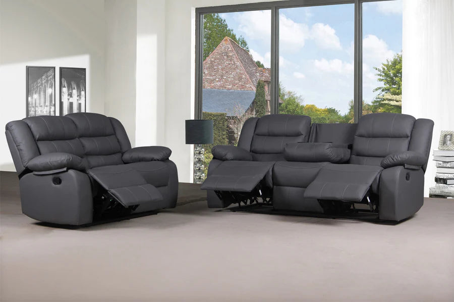 Mcferren sofá y loveseat con 4 reclinables