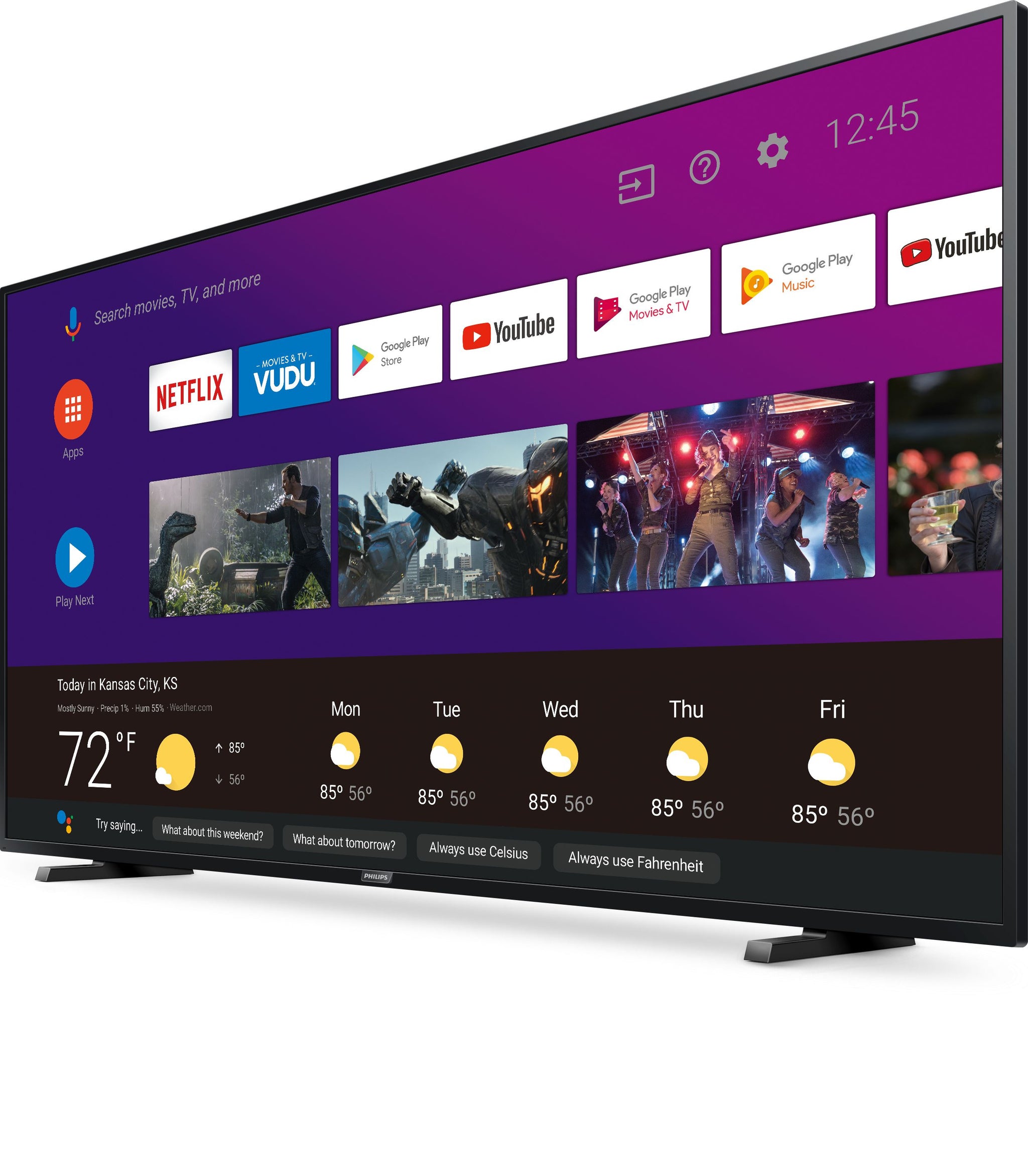 Philips Smart TV 65" Class 4K Ultra HD (2160p) Android - LED(Refurbished)