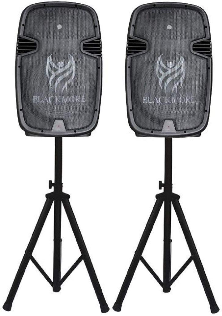 Blackmore Amplified Professional PA System W/Dual 15-Inch Monitors