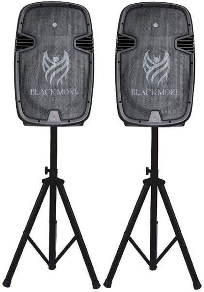 Blackmore Amplified Professional PA System W/Dual 15-Inch Monitors