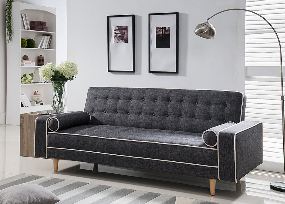 Sofa Cama (Futon) AcabadoTela Gris