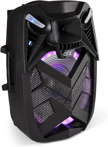 QFX PBX-154 15" Bluetooth Rechargeable Speaker with LED Lights