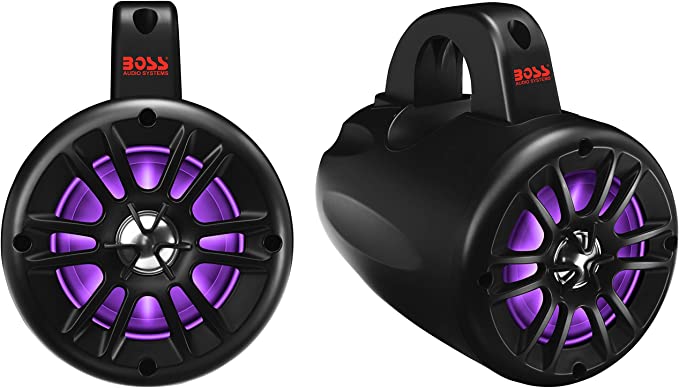 Boss Speaker 4" Weatherproof Amplified Bluetooth Power Pod ATV/UTV/Waketower