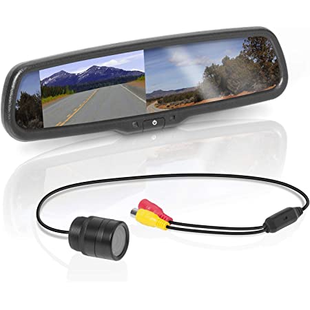 BOSS BV430RVM Rearview Car Mirror with 4.3" Built - High Resolution Digital Monitor
