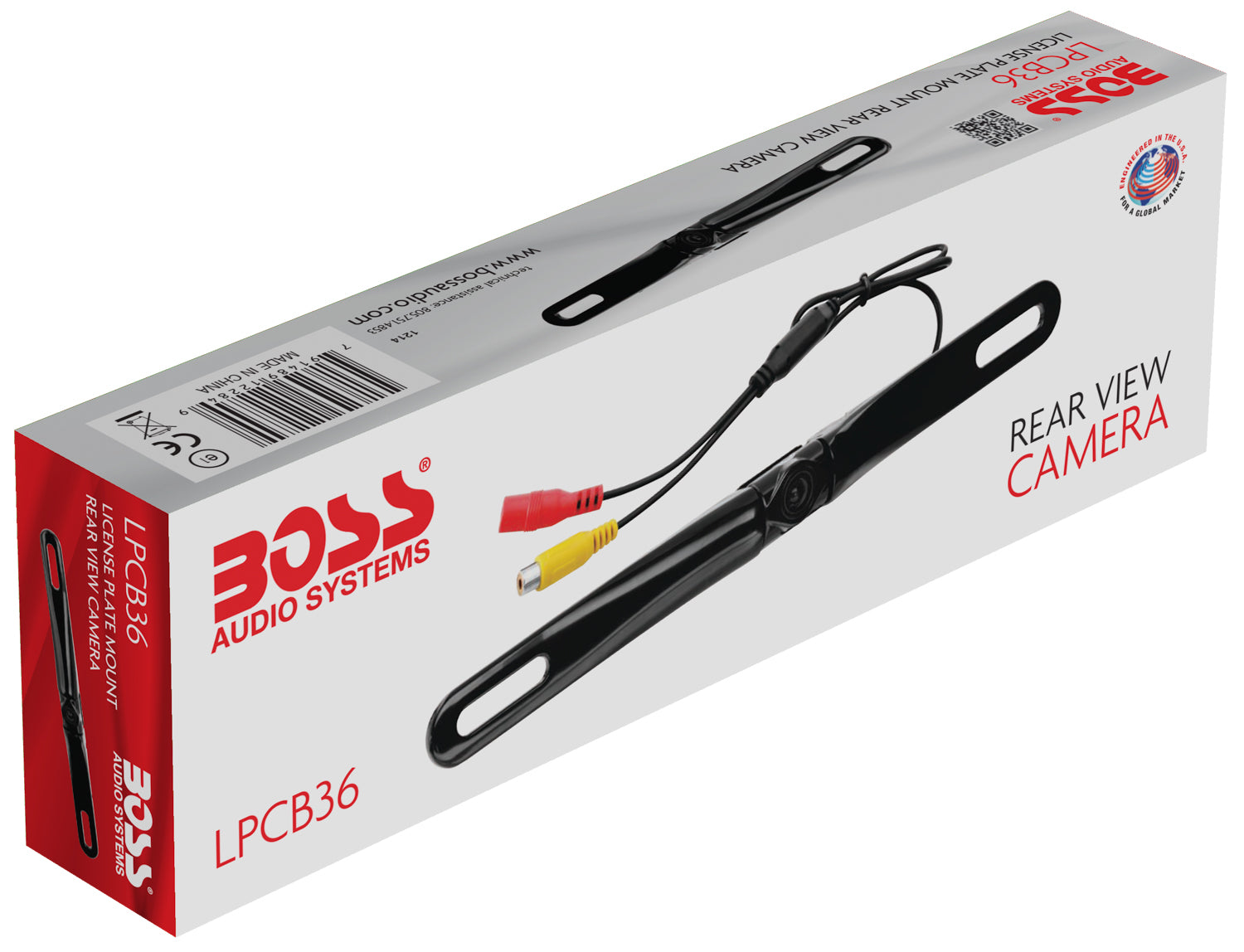 Boss Rear-View License Plate Mount Camera - Weather Proof