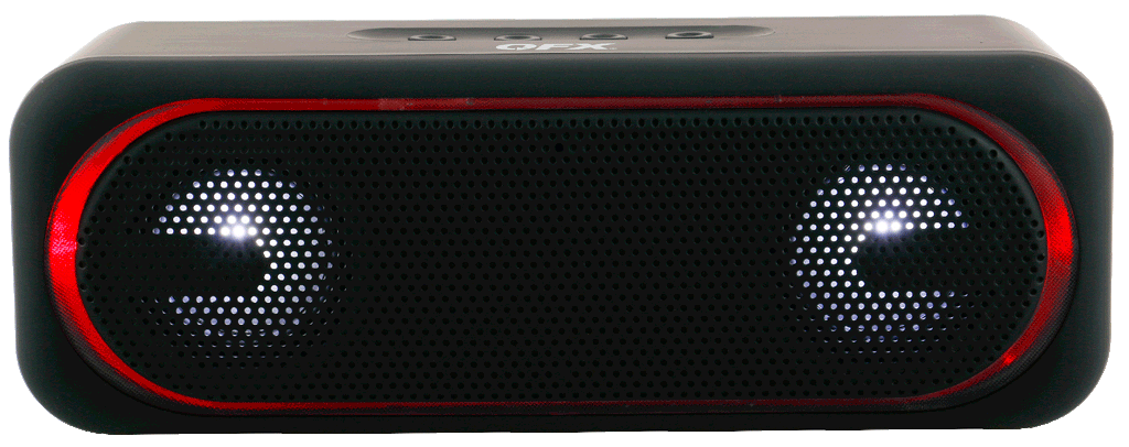 QFX BT-153 Speaker Portable Bluetooth - USB, FM - LED Light