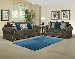 Sala Sofa y Love seat Acabado Tela Color Gris