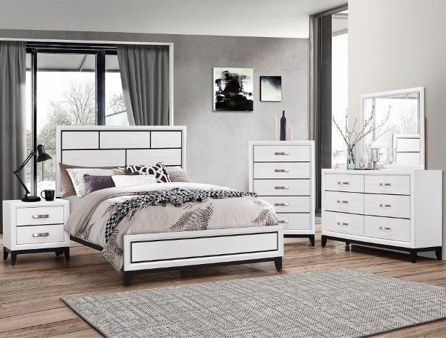 Cama Queen c/1 Buro Tocador y Espejo