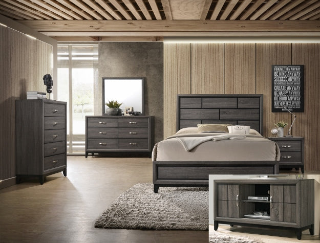 Cama Queen c/1 Buro Tocador y Espejo