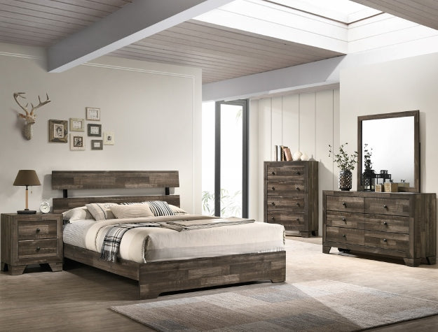 Cama Queen c/1 Buro Tocador y Espejo