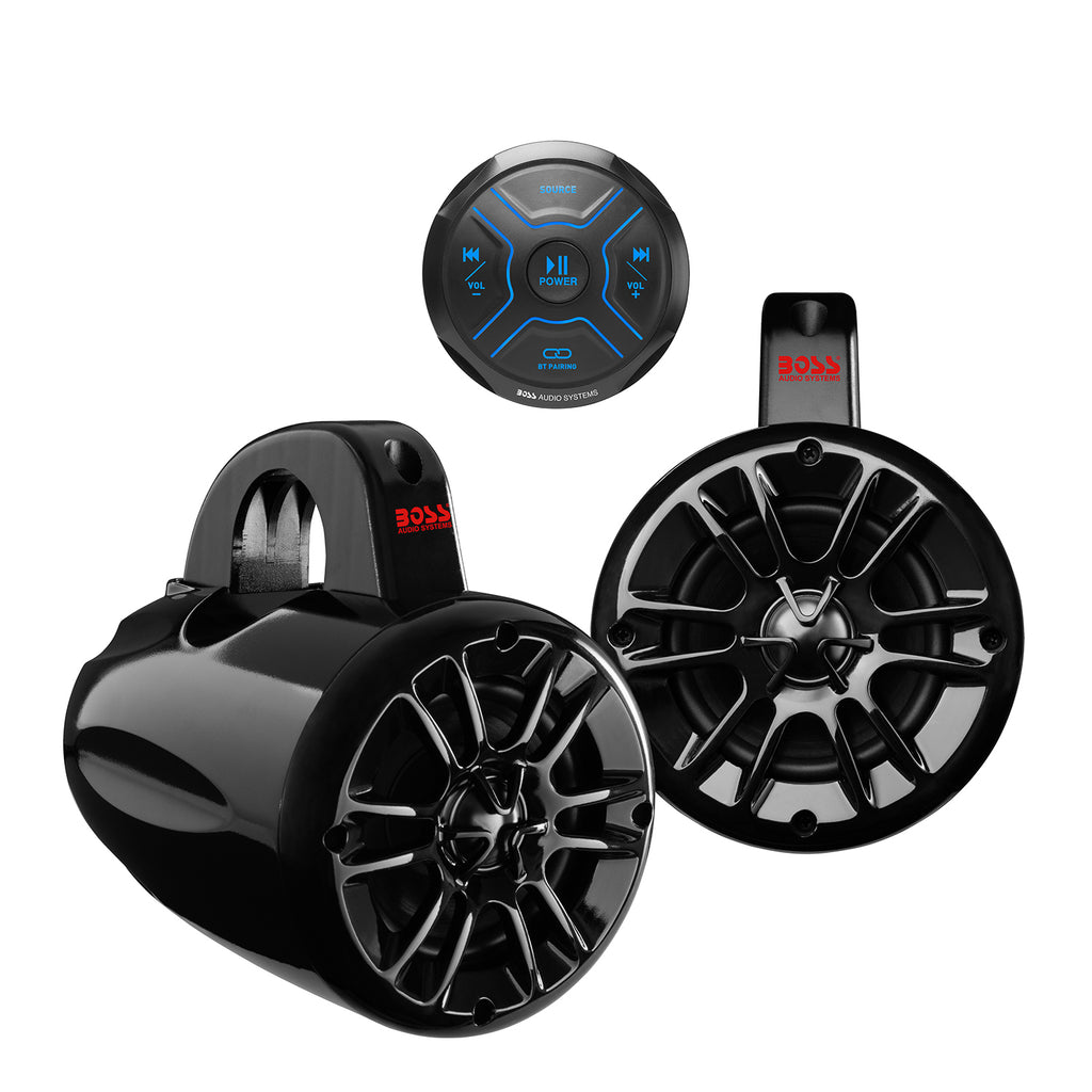 BOSS Audio Systems MG150T.4 Marine ATV UTV Waketower Bluetooth Speakers