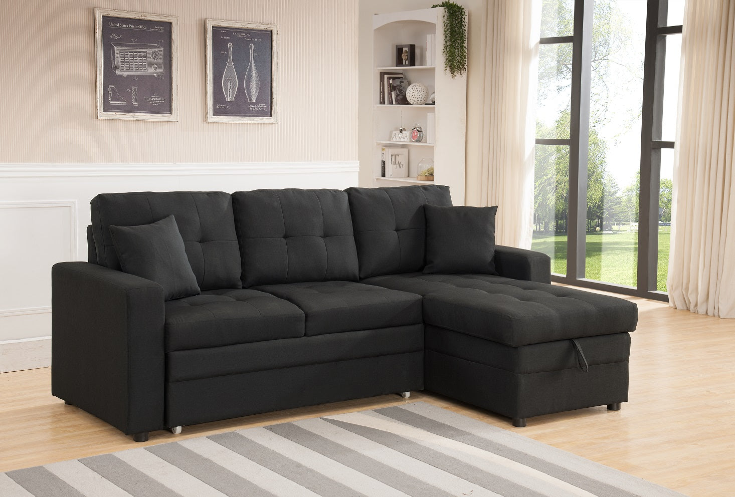Sofa Chaise (Sofa Cama) Acabado Tela