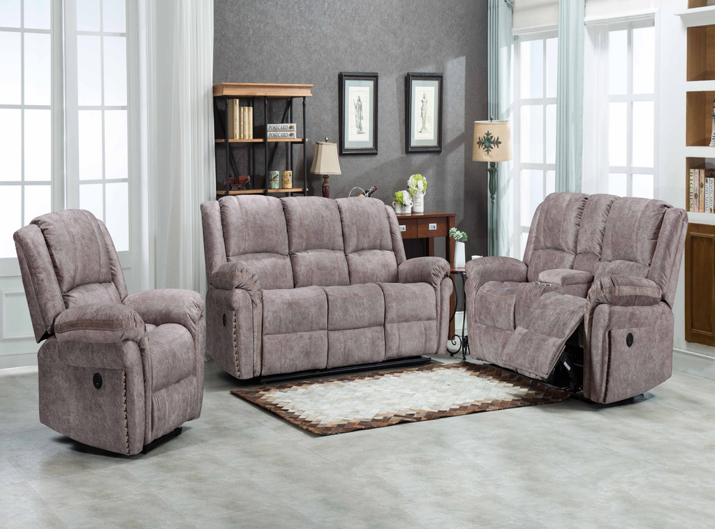 Sala Sofa, Silla y Loveseat Electricos Reclinables con Usb